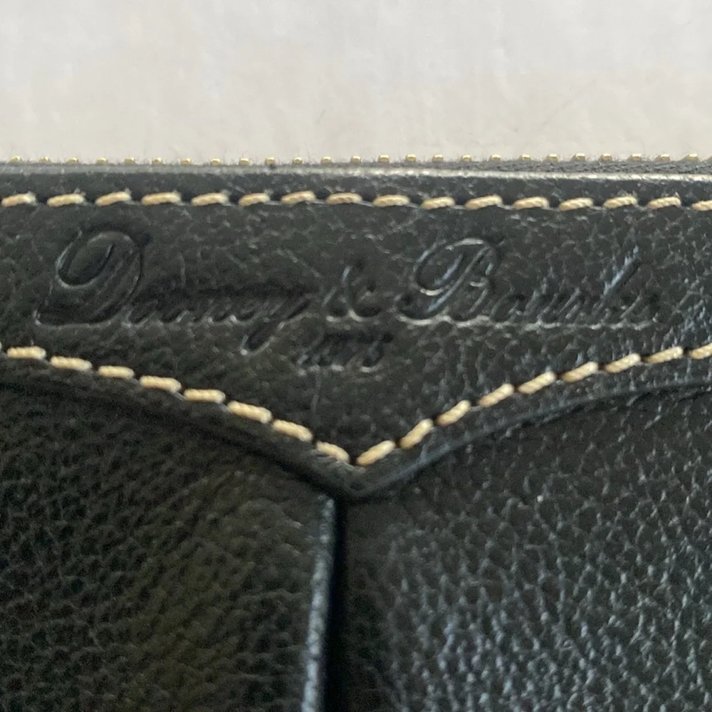 Dooney & Bourke Black Leather Wristlet with Red Interior NWOT